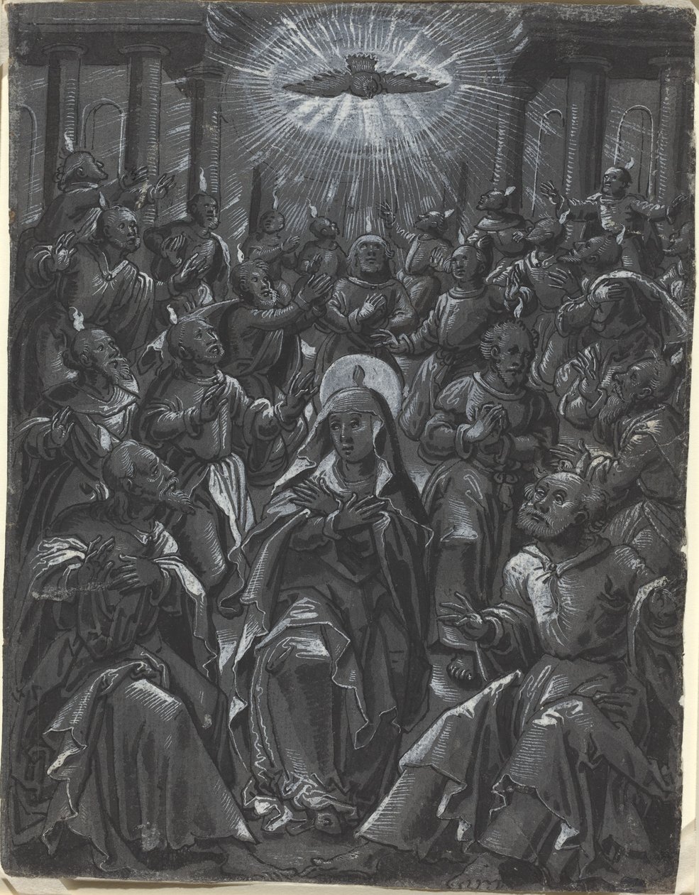 Pünkösd [recto] alkotó: German 16th Century