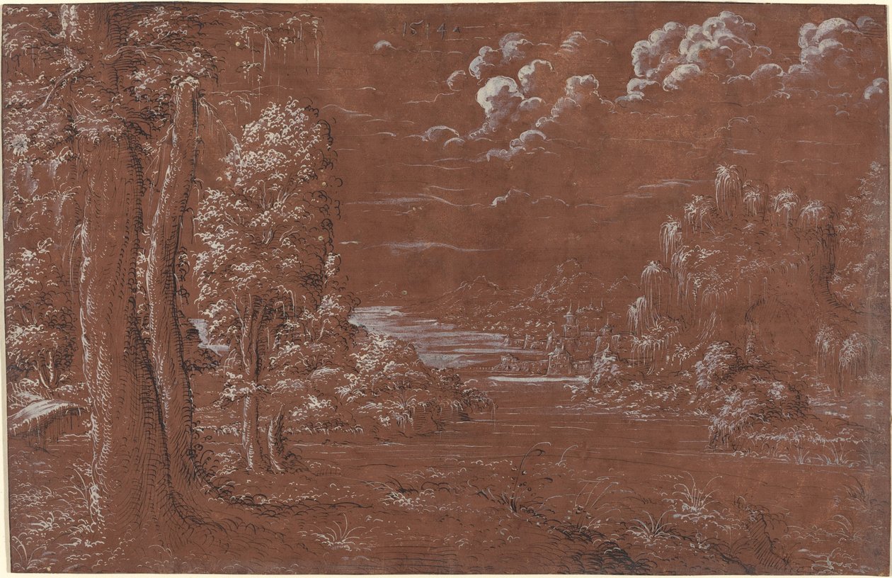 Folyói táj alkotó: German 16th Century