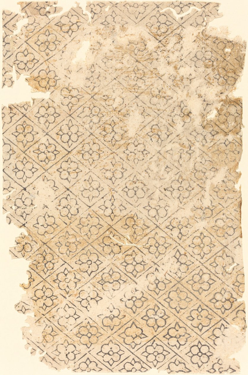 Virág- és gyémántmintás lap alkotó: German 16th Century