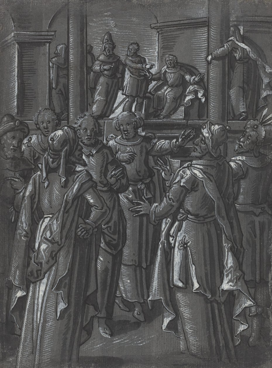 A főpap Pilátus előtt [verso] alkotó: German 16th Century