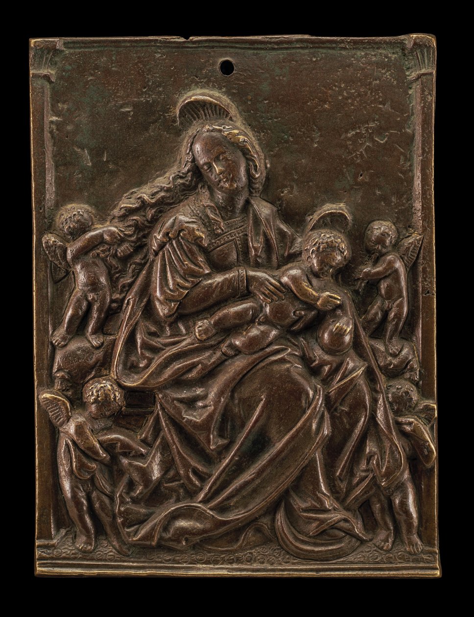 Szűz és gyermek négy angyallal alkotó: German 16th Century