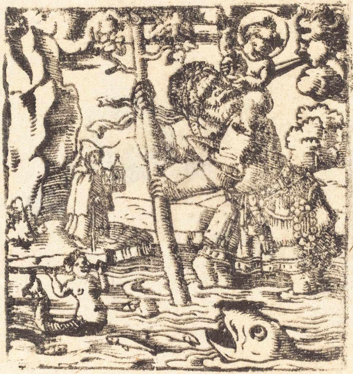 Szent Kristóf alkotó: German 16th or 19th Century