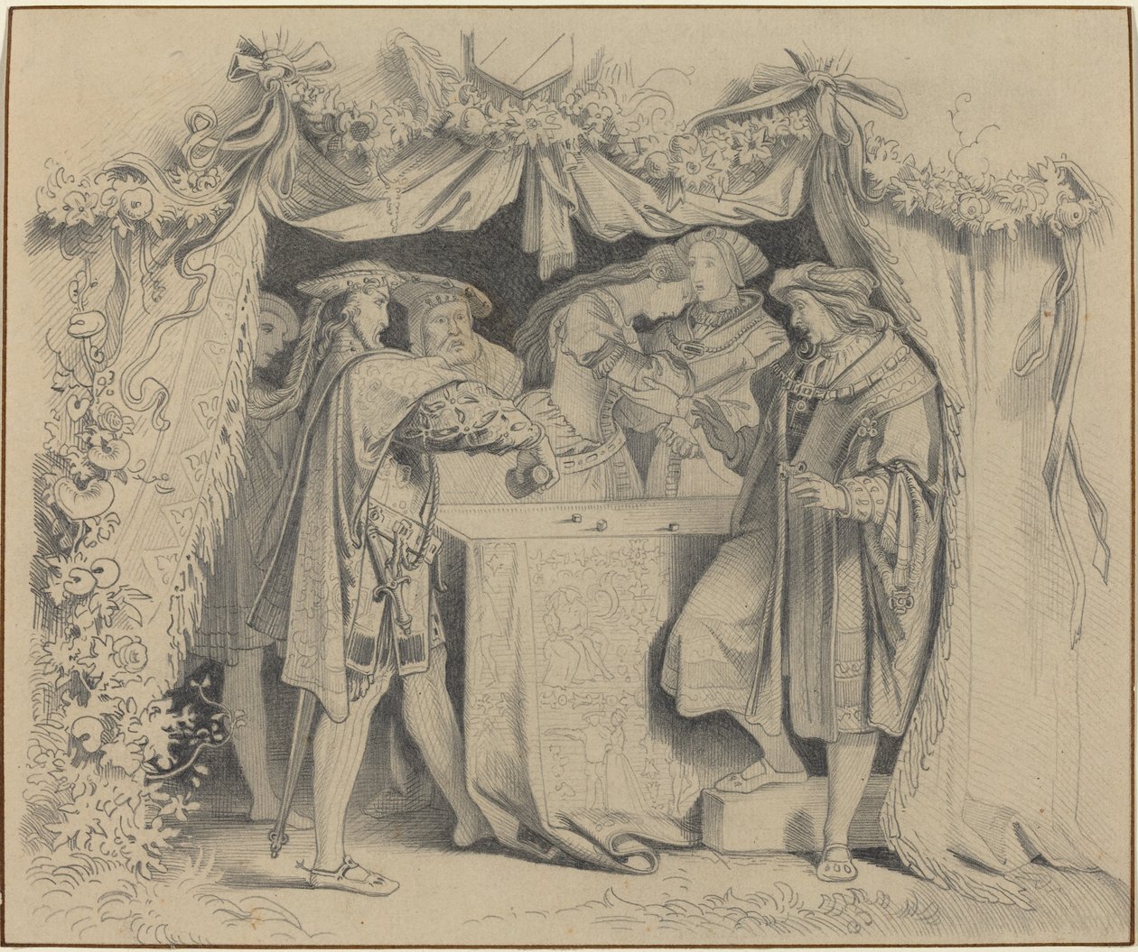 Kockadobás férfiak alkotó: German 19th Century