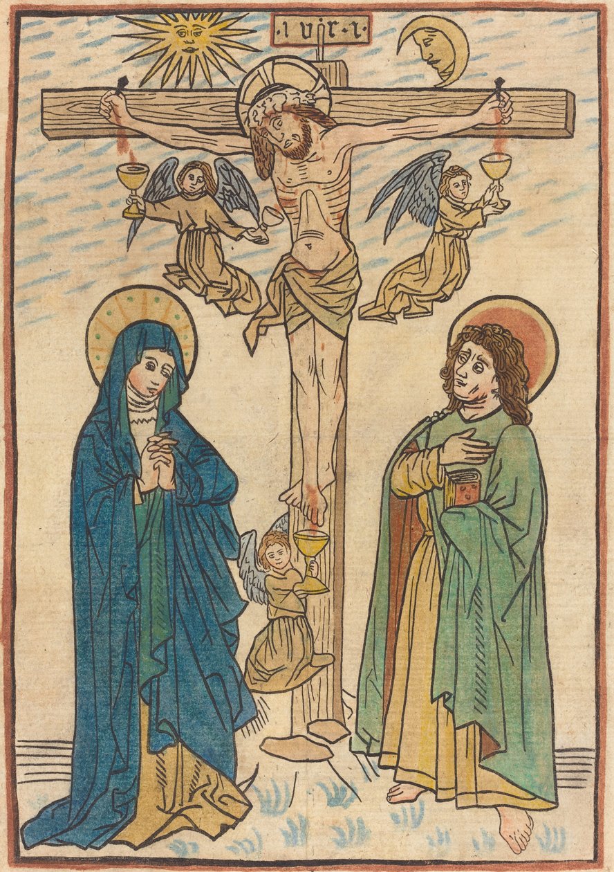 Krisztus a kereszten angyalokkal alkotó: German 19th Century after German 15th Century