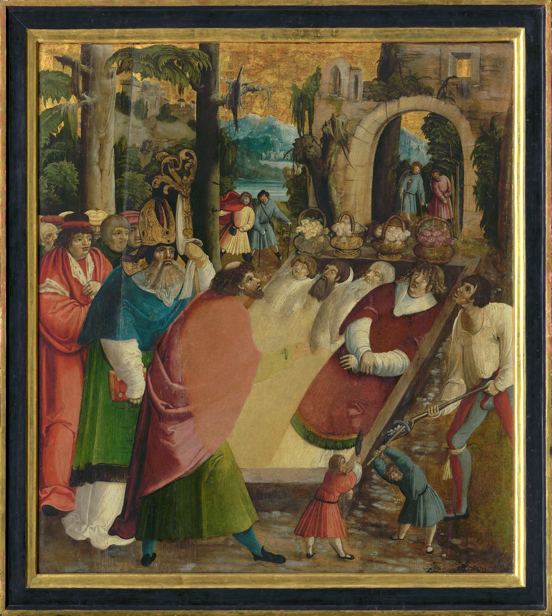 Szent István első vértanú ereklyéinek megtalálása, 1515 körül. alkotó: German Master