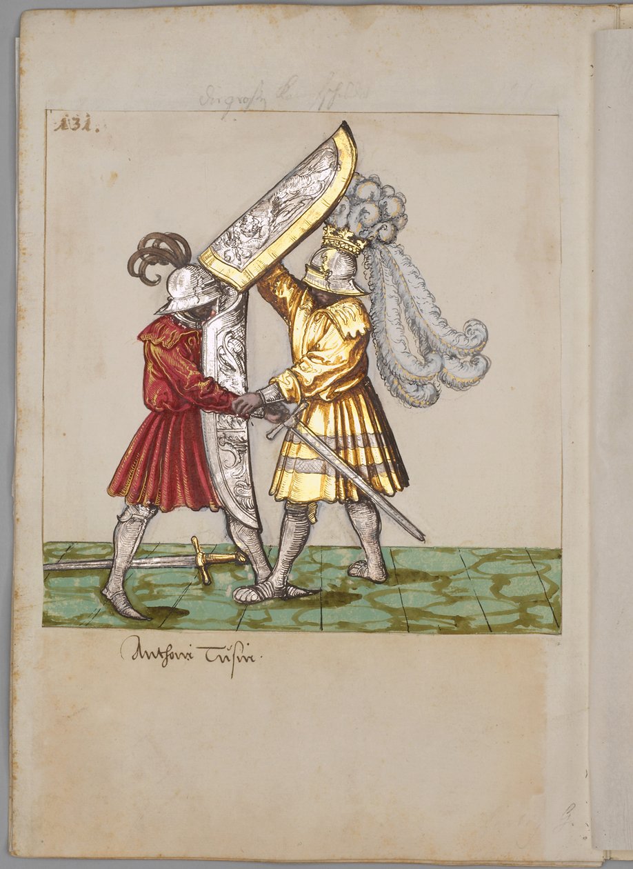 Illusztráció I. Maximilianus császár versenykönyvéből, 1512-1515 alkotó: German Master