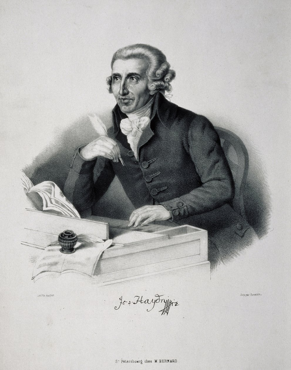 Joseph Haydn zeneszerző portréja 1732-1809 alkotó: German Master