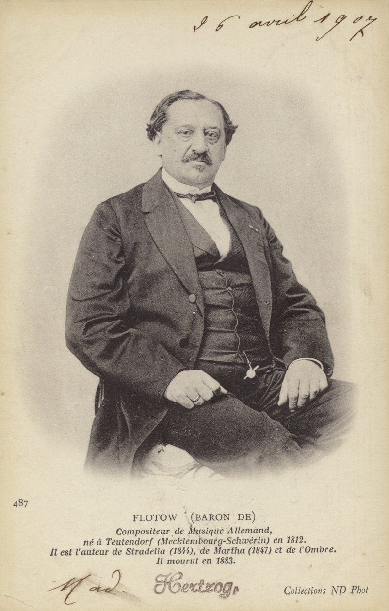 Baron de Flotow, német zeneszerző (1812-1883) (fekete-fehér fotó) alkotó: German Photographer