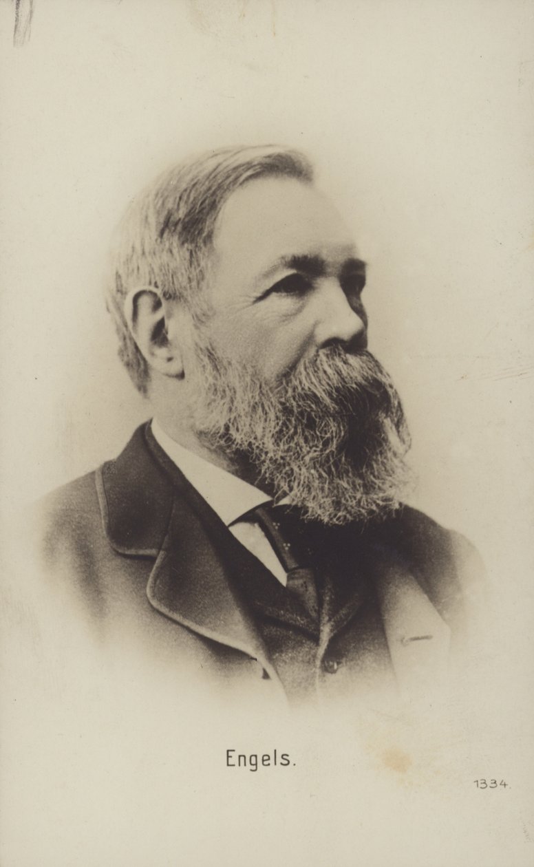 Friedrich Engels (1820-1895), német politikai teoretikus, társadalomtudós és író (fekete-fehér fotó) alkotó: German Photographer