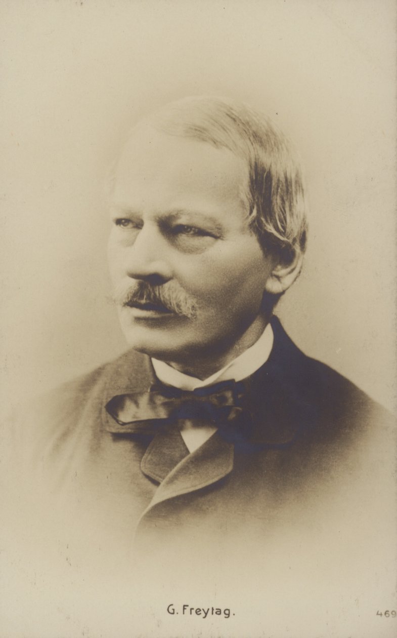 Gustav Freytag (1816-1895), német regény- és drámaíró (fekete-fehér fotó) alkotó: German Photographer