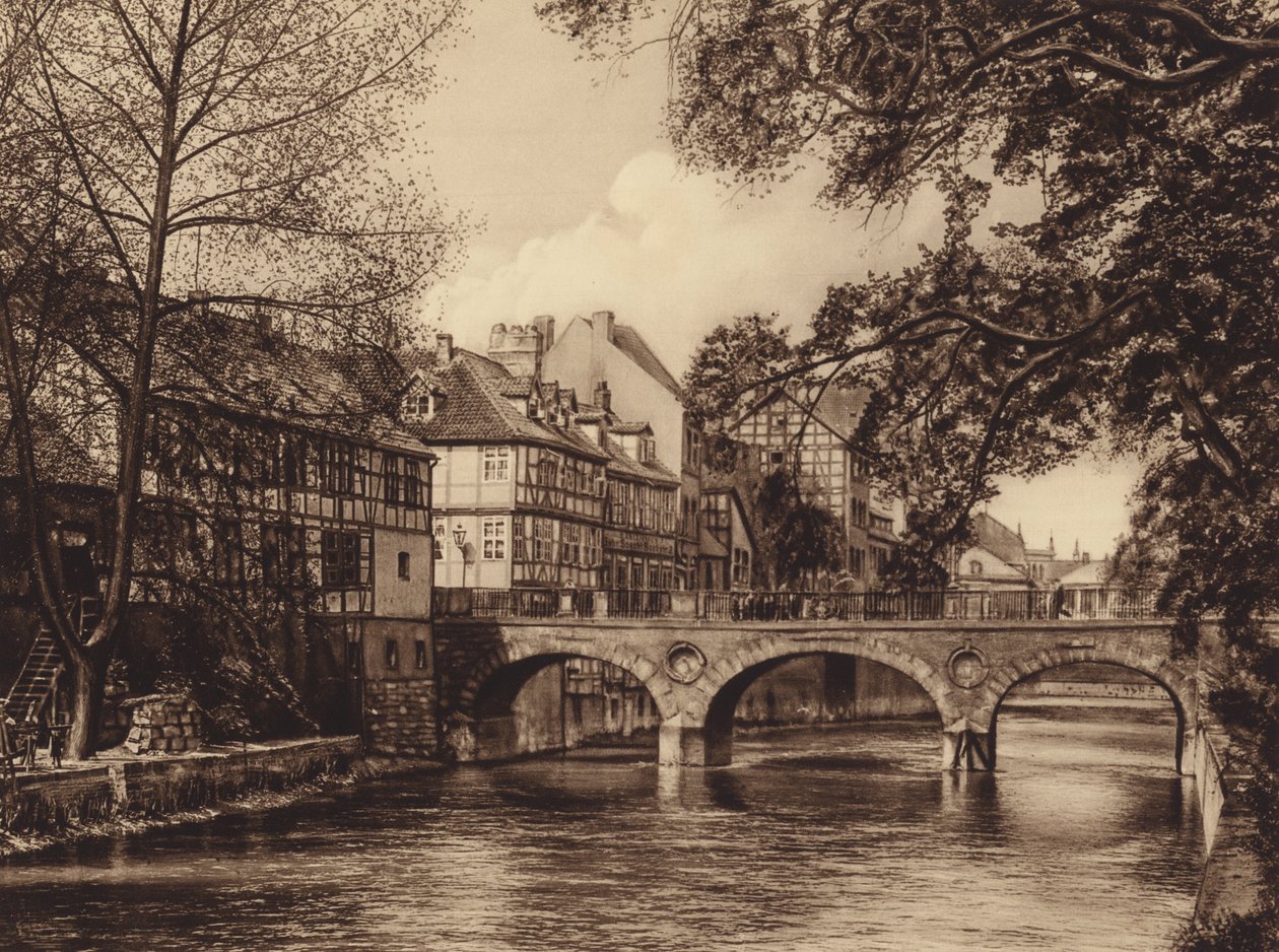 Marstall híd, Hannover (fekete-fehér fénykép) alkotó: German Photographer