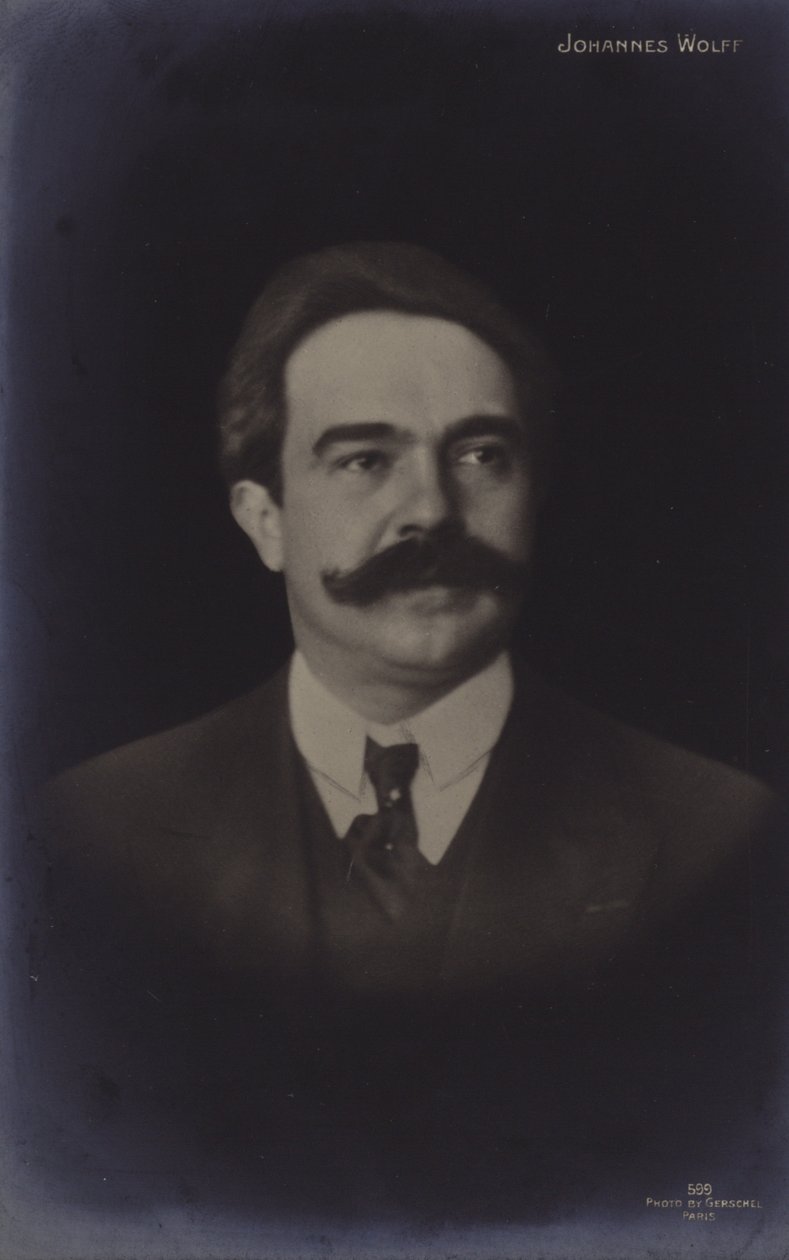 Johannes Wolff portréja (fekete-fehér fotó) alkotó: German Photographer