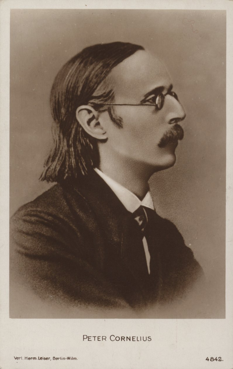 Peter Cornelius portréja (fekete-fehér fénykép) alkotó: German Photographer