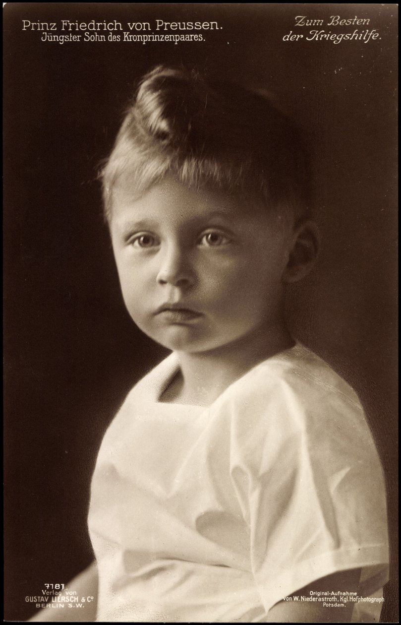 Frigyes porosz herceg, portré, Liersch 7181 alkotó: German Photographer