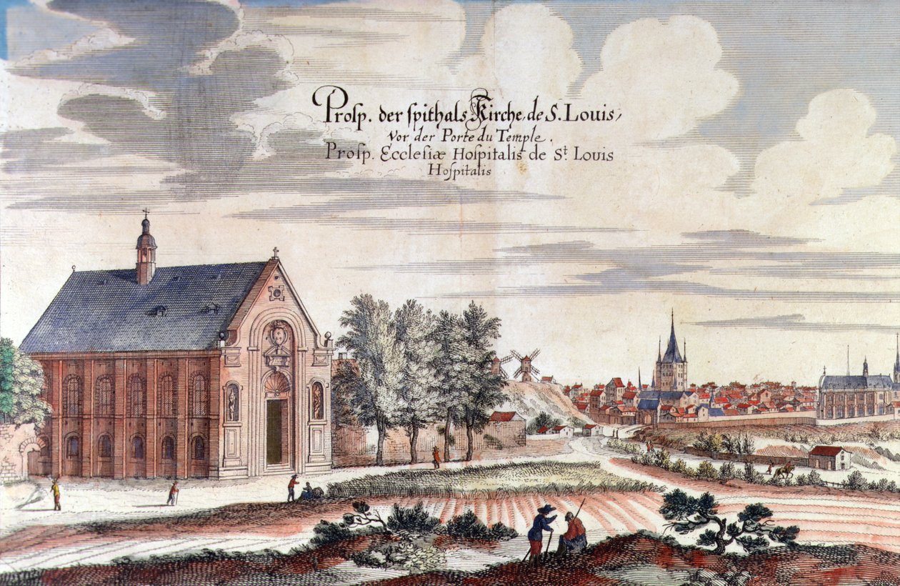 Kilátás Párizsra (színes metszet) alkotó: German School