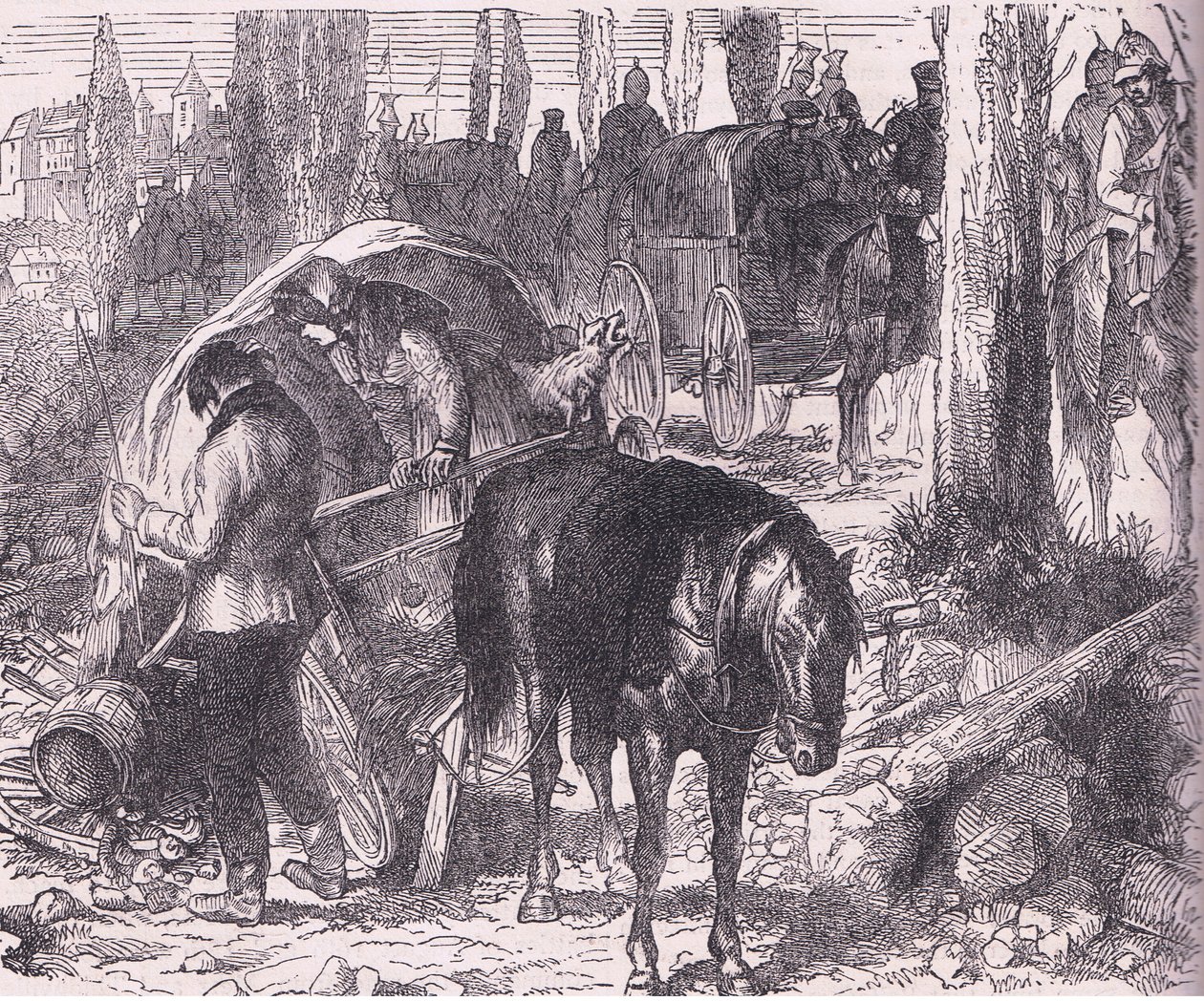 Egy összeomlás, Cassells History of the War Franciaország és Németország között, a Cassell and Company Limited, 1890 körül (litho) alkotó: German School