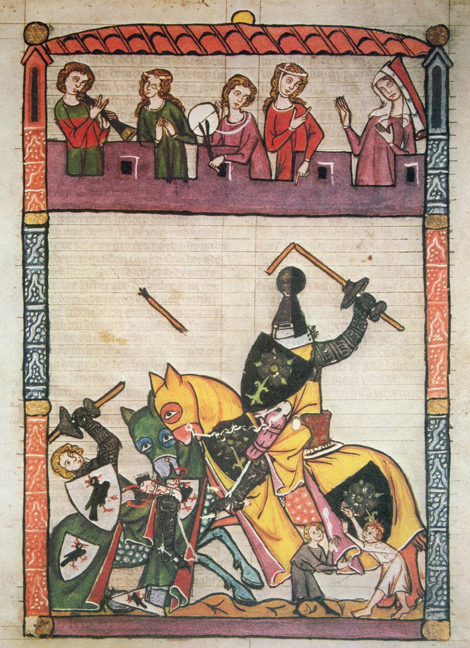 Egy torna, a „Cimelia Heidelbergensia” (vellum) kéziratból alkotó: German School