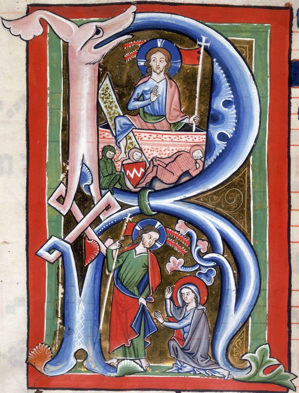 16950 f.106v hozzáadása (részlet) Jelenetek Krisztus életéből (vellum) alkotó: German School