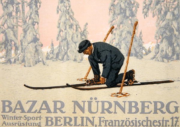 A "Bazar Nurnberg" téli sportolók hirdetése alkotó: German School