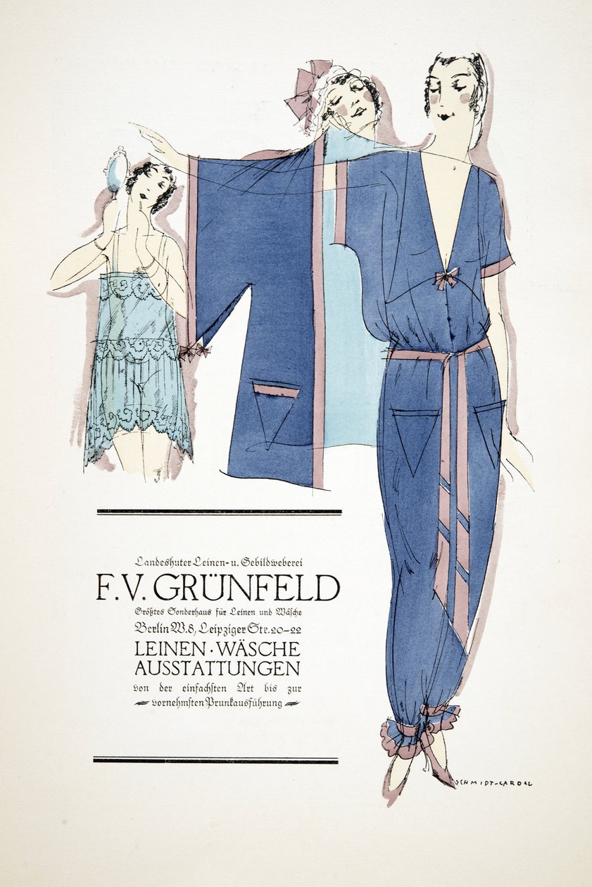 "F.V. Grunfeld" hirdetése, Styl, pub.1922 (pochoir print) alkotó: German School
