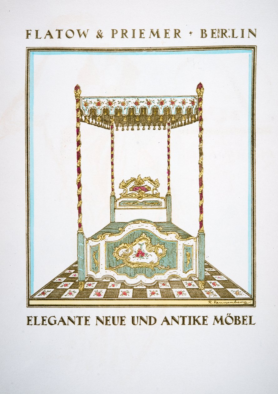 A "Flatow & Priemer" reklámja, Styl, Pub.1922 (pochoir print) alkotó: German School