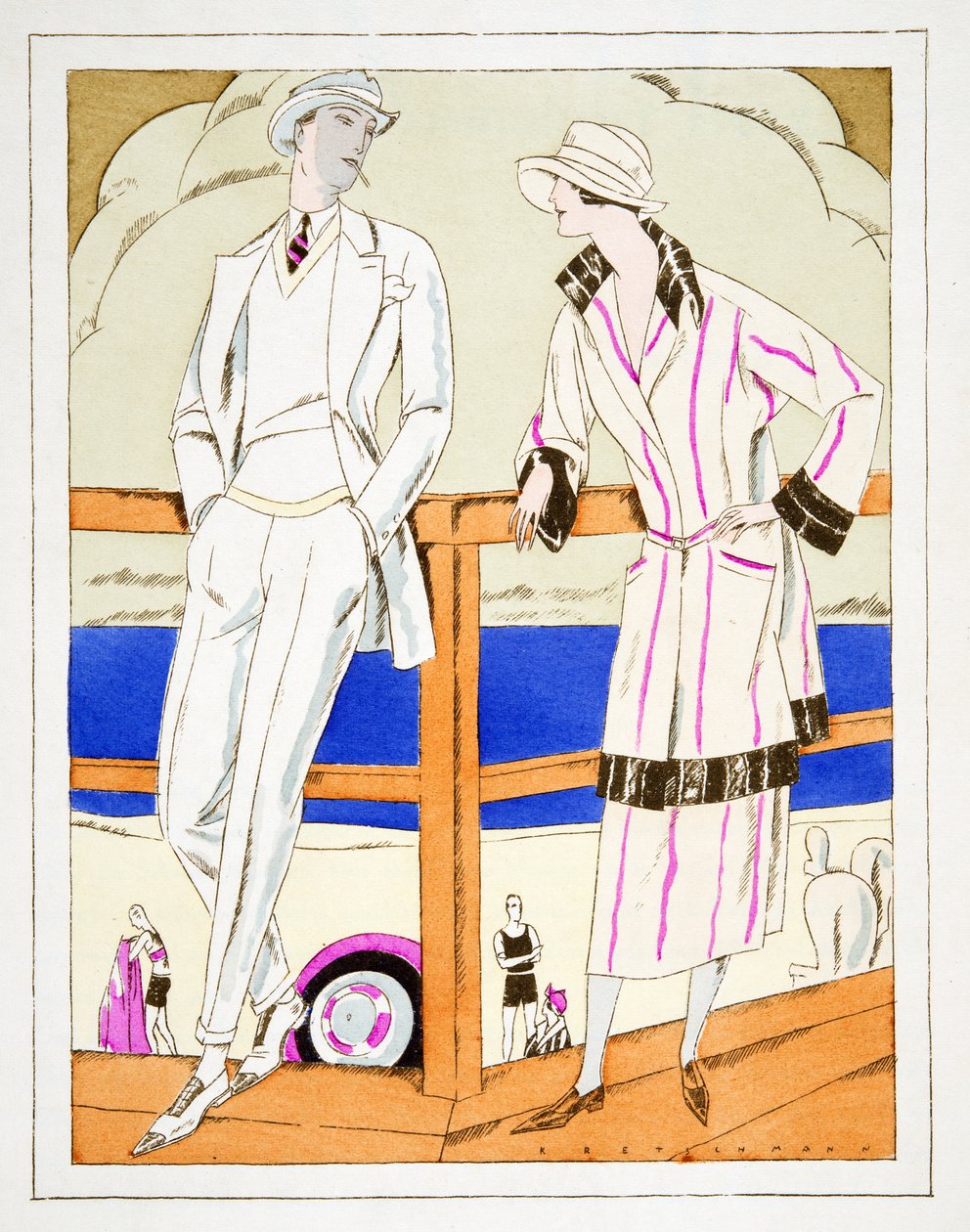 Ammeer, Outfits by Gerard Bresser, Styl, Pub.1922 (pochoir print) alkotó: German School