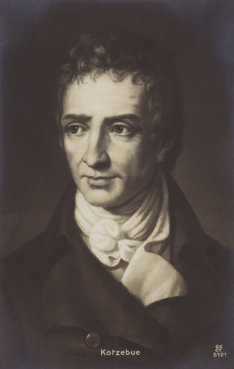 August Kotzebue (1761-1819), német drámaíró és író (litográfia) alkotó: German School