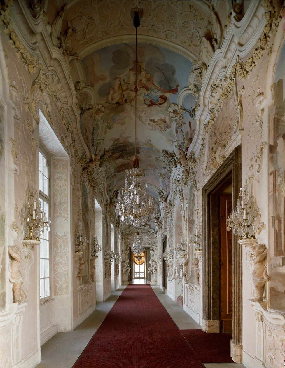 Barokk művészet: kilátás a ludwigsburgi kastély tükörszobájára (Ludwigsburg). 1704-1707 Németország alkotó: German School