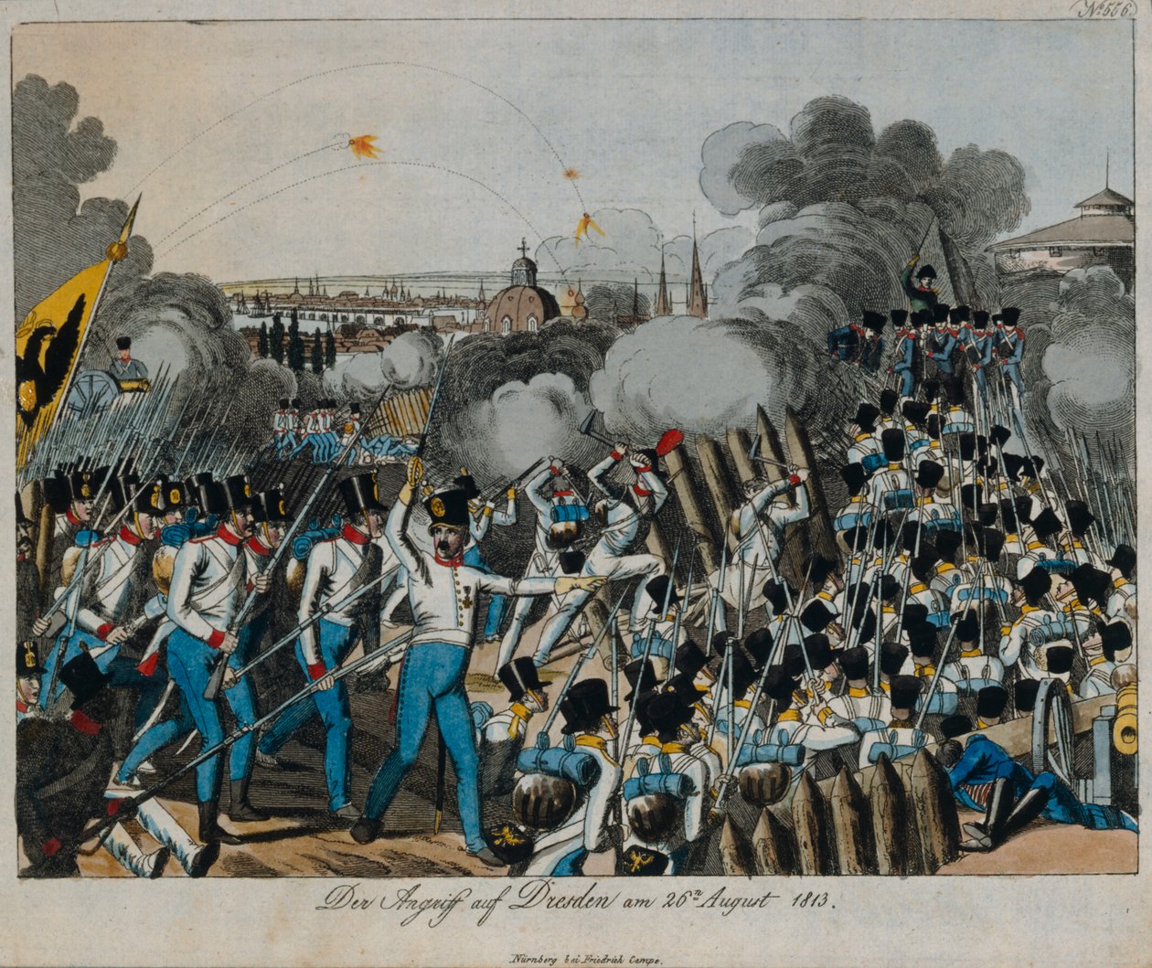 Drezdai csata a hatodik koalíció háborúja alatt, 1813. augusztus 26-27., 1820 körül alkotó: German School