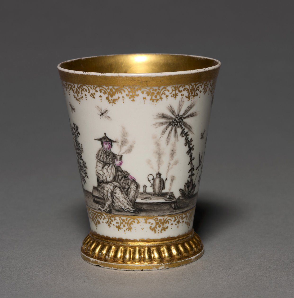 Pohár, gyártó Meissen Porcelángyár, Németország, 1720 előtt (porcelán, belseje aranyozott) alkotó: German School