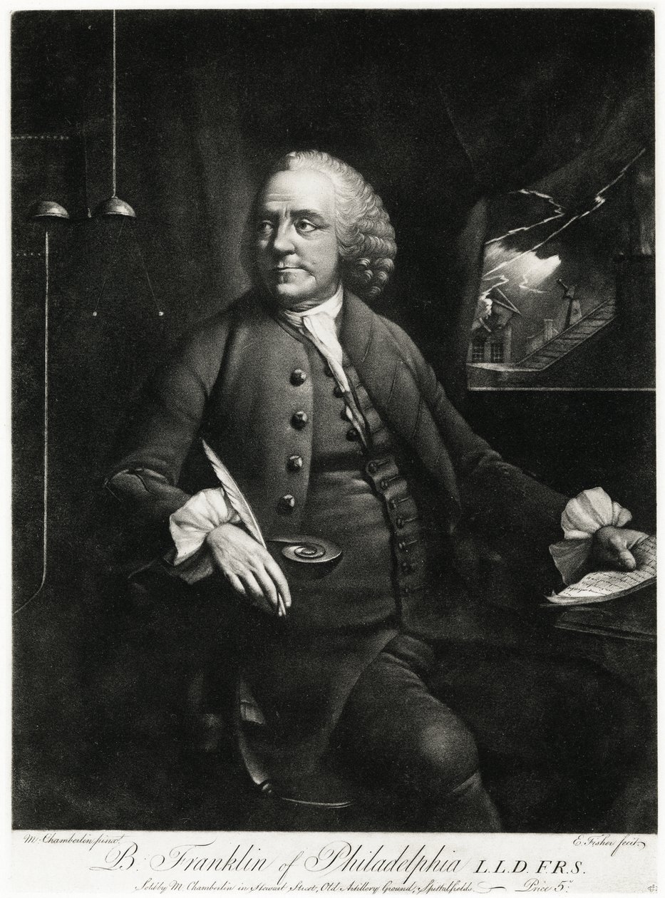 Benjamin Franklin, 1884-90 (fénykép) alkotó: German School