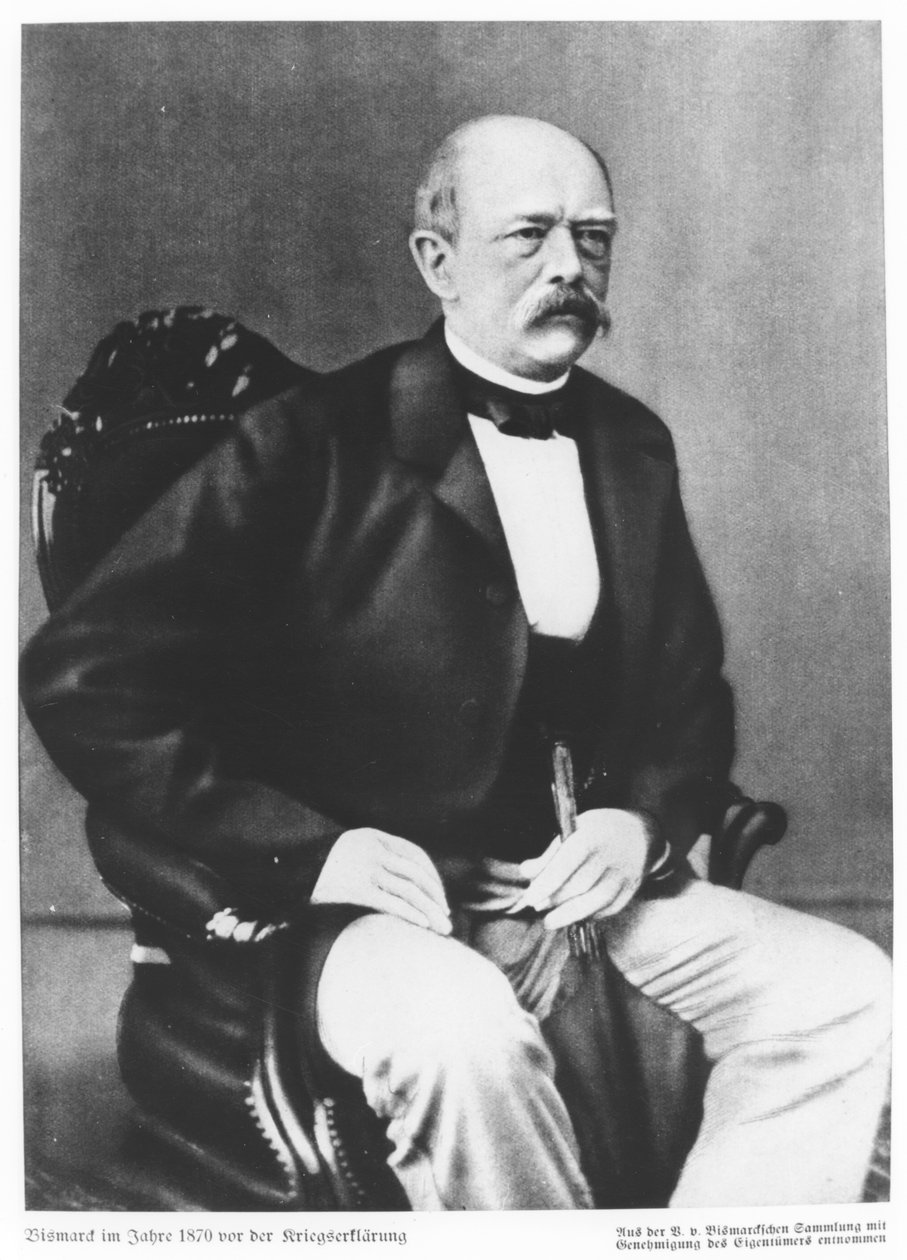 Bismarck 1870-ben a hadüzenet előtt alkotó: German School