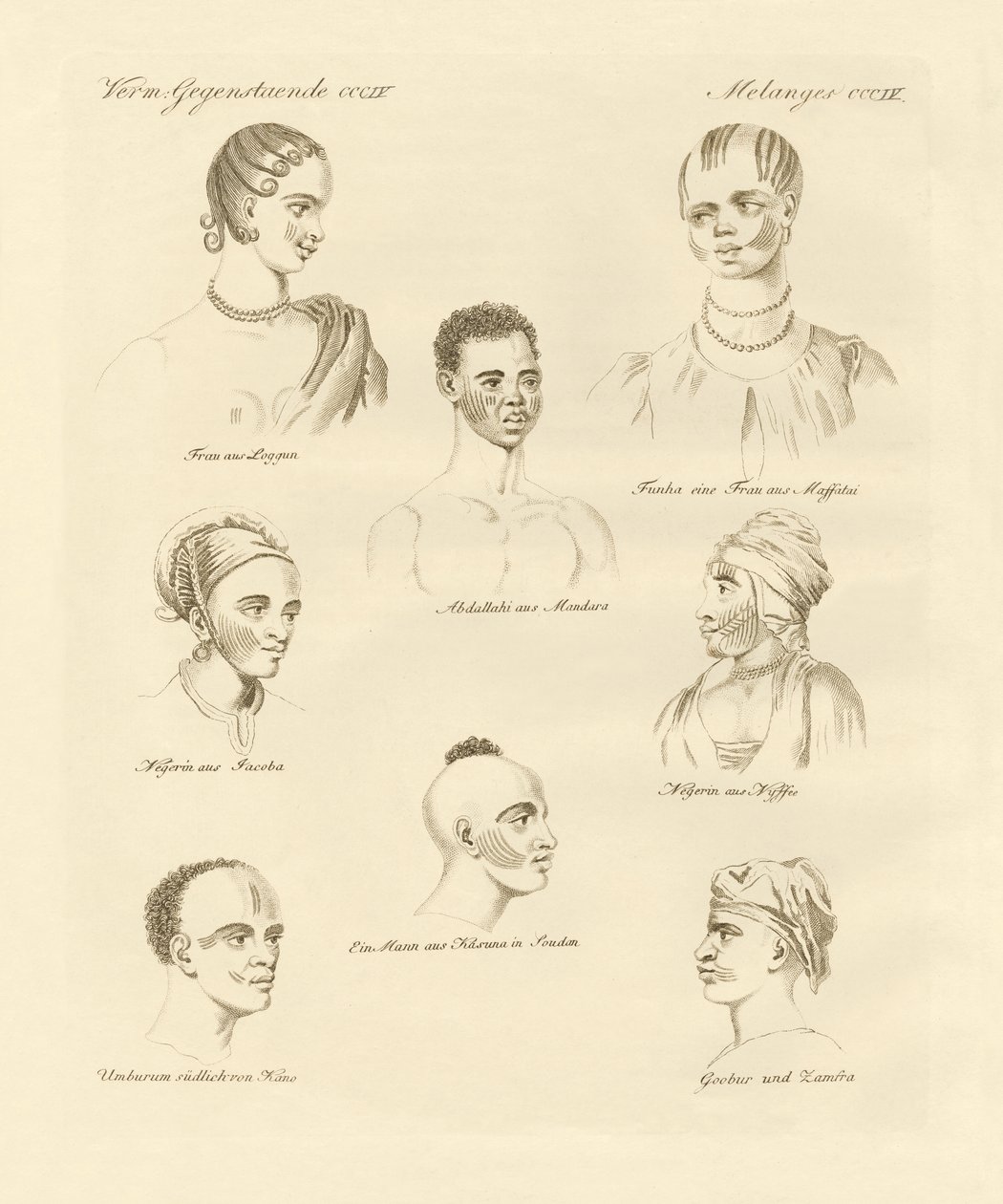 Feketék törzs Afrika közepén (színes metszet) alkotó: German School