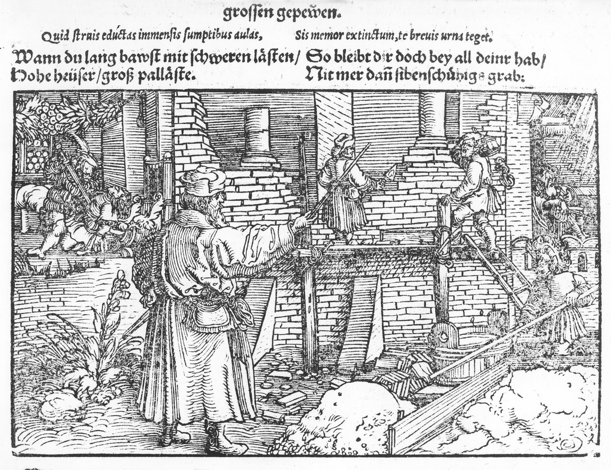 Épület, 1520 körül (fametszet) alkotó: German School