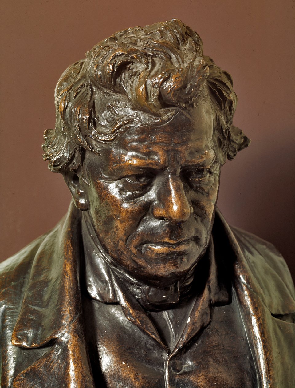 Georg Simon Ohm német fizikus (1787-1854) bronz mellszobra, 19. századi Nürnberg, Swiss Post Museum alkotó: German School