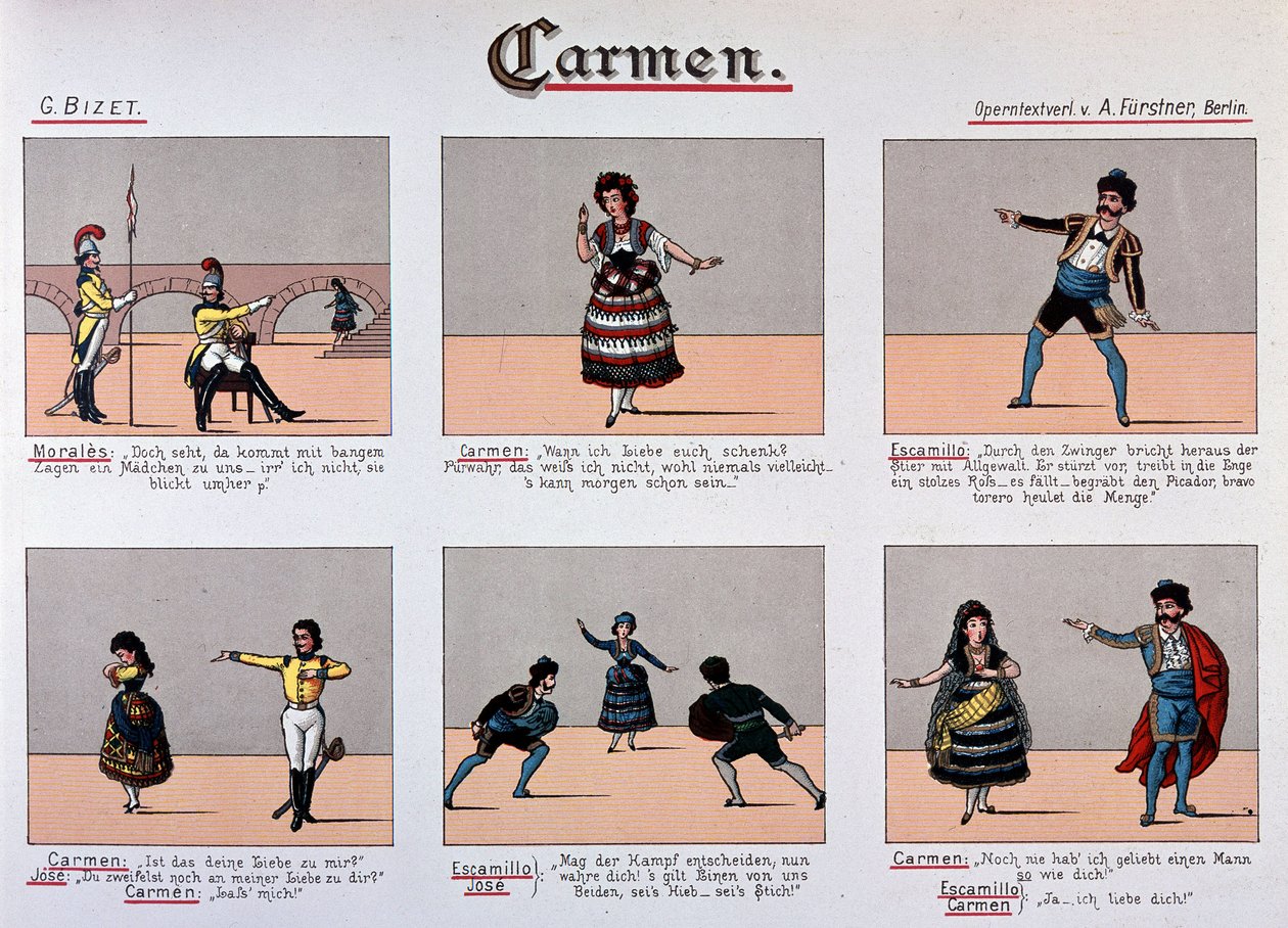 Carmen - 19. századi képsorozat alkotó: German School
