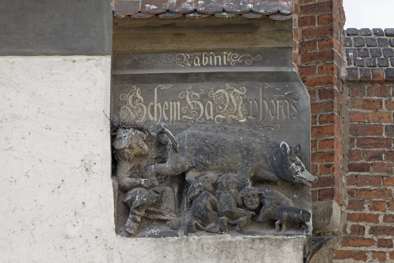 Judensaut ábrázoló faragvány, 1440 körül (kő) alkotó: German School