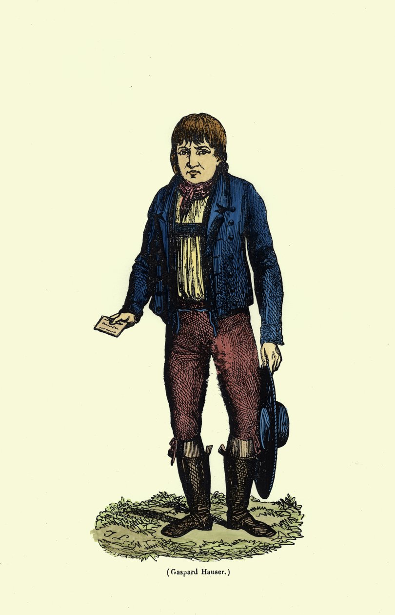 Caspar Hauser (kb. 1812-1833) (későbbi színezés) alkotó: German School