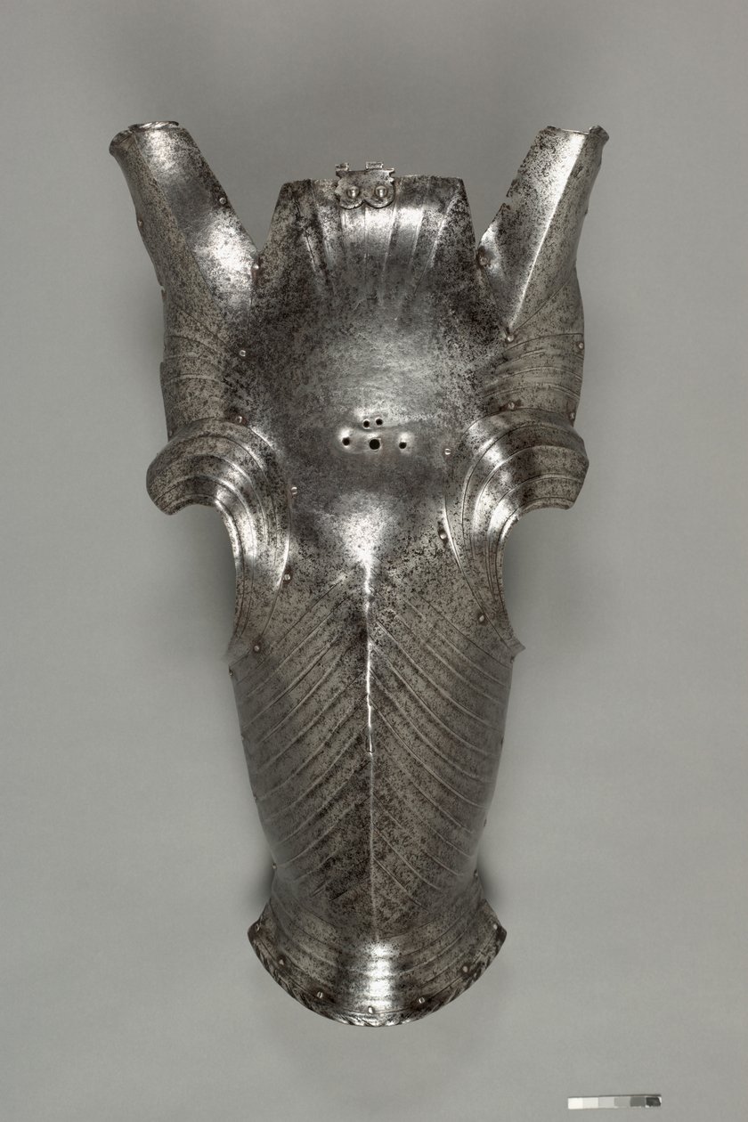 Chanfron Maximilian stílusban, 1510 körül (acél) alkotó: German School