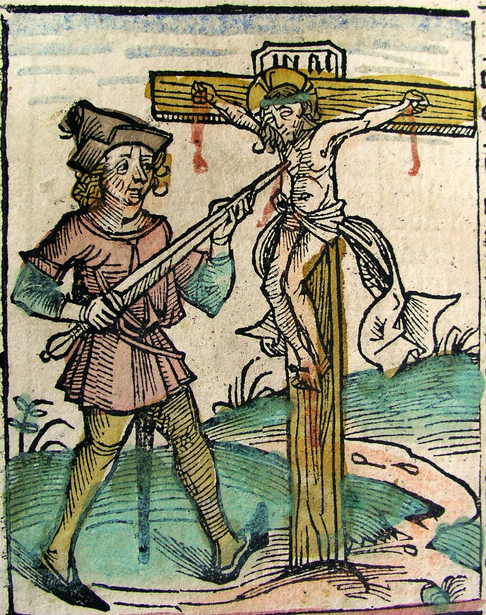 A keresztrefeszített Krisztus, megjelent a Nürnbergi Krónikában, 1493 alkotó: German School
