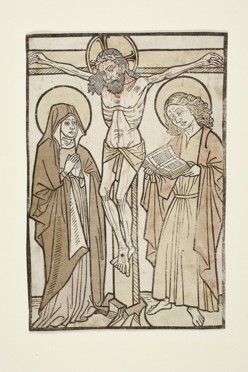 Krisztus a kereszten Mária és Szent János között, 1460-70 alkotó: German School