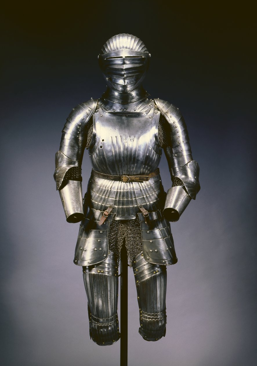 Zárt sisak és részleges páncél Maximilian stílusban, Nürnberg, 1525 körül alkotó: German School