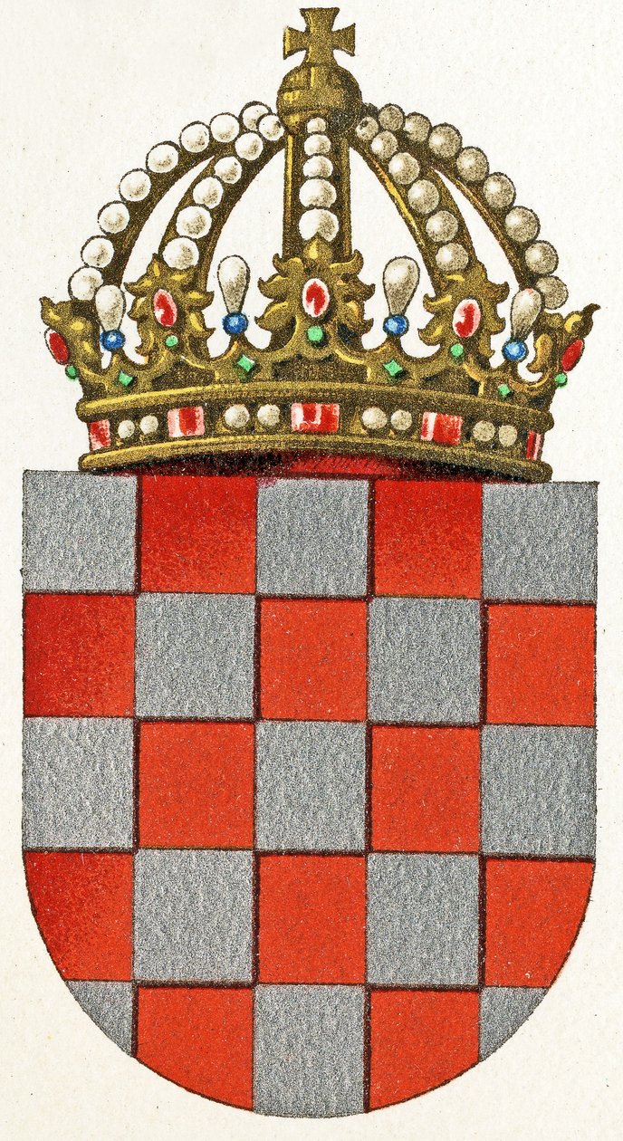 Horvátország címere, 1898 körül alkotó: German School