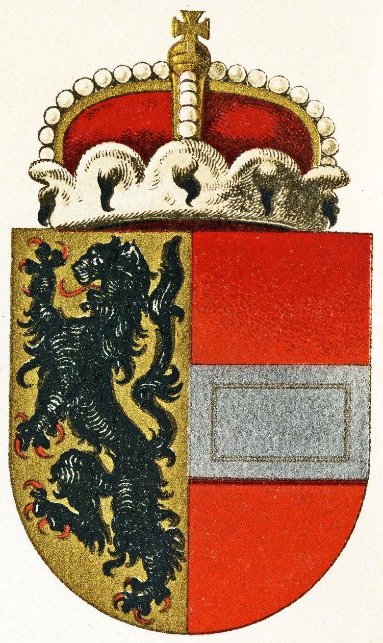 Salzburg címere, a pajzson fejedelmi kalappal, 1898 körül alkotó: German School