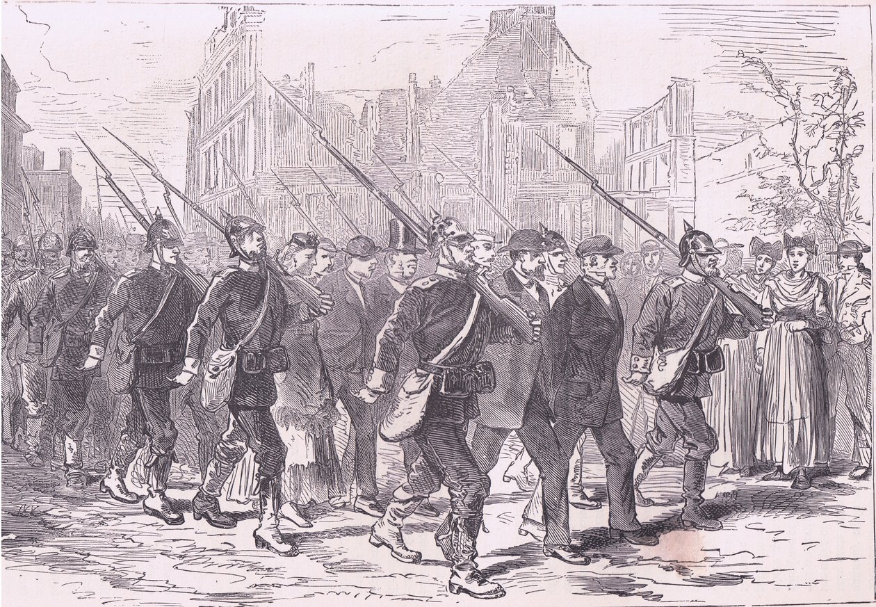 Fogolykonvoj, Cassells: A Franciaország és Németország közötti háború története, Cassell and Company Limited, 1890 körül (litho) alkotó: German School