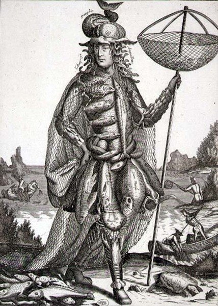 Halász jelmez, kocsma. Gerard Valck (1651-2-1726) 1690 körül (metszet) alkotó: German School