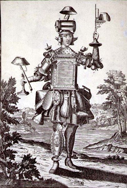 Bádogos jelmez, kocsma. Gerard Valck (1651/2-1726) 1690 körül (metszet) alkotó: German School