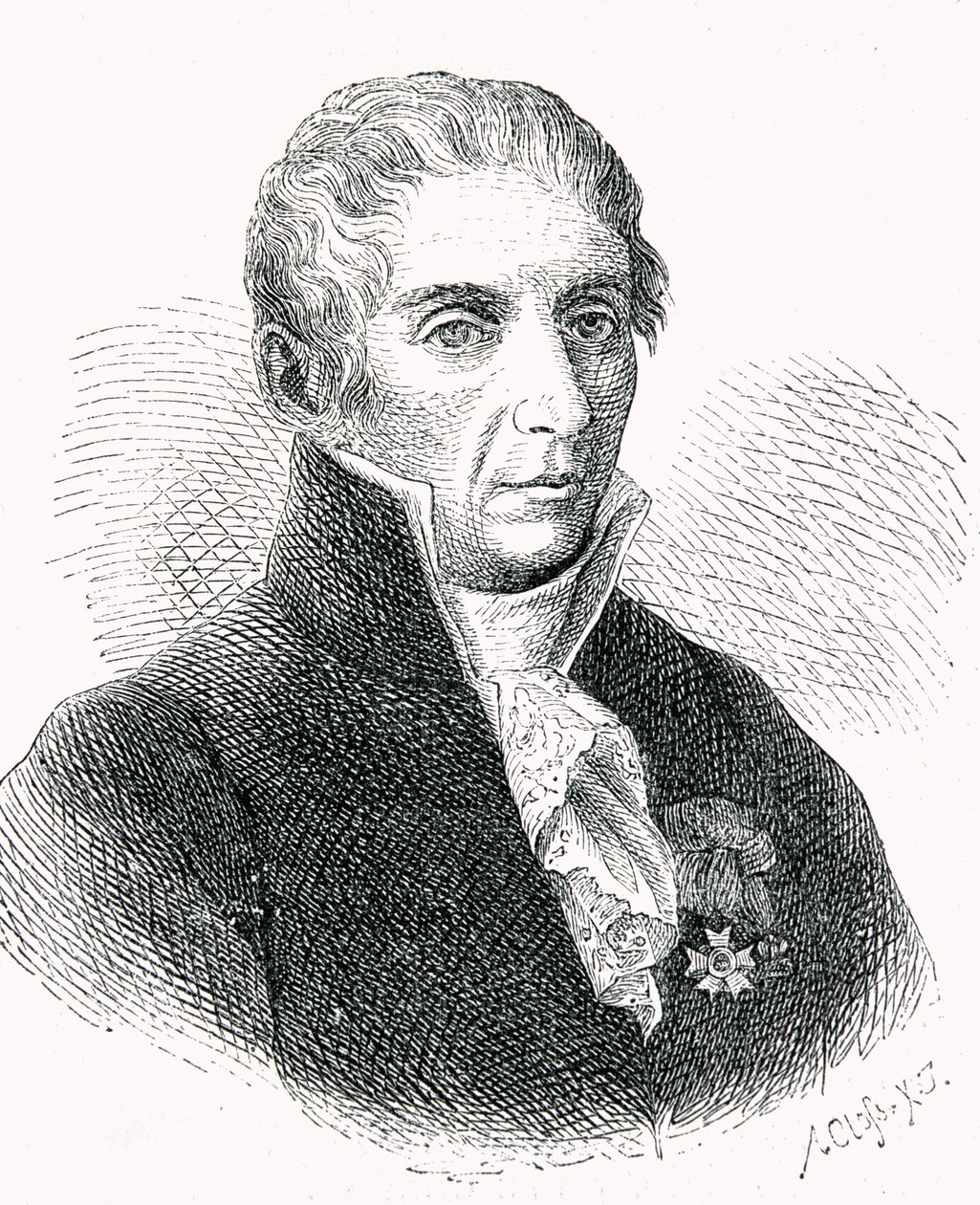 Alessandro Volta gróf (1745-1827) Adolf Closs (1840-94) metszete alkotó: German School
