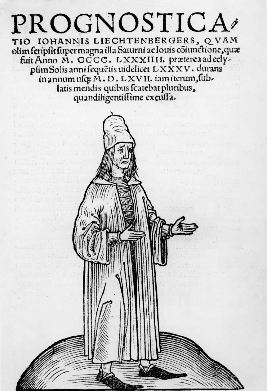 Johannes Lichtenberger Pronosticatio in latino címlapillusztrációja, 1526 alkotó: German School
