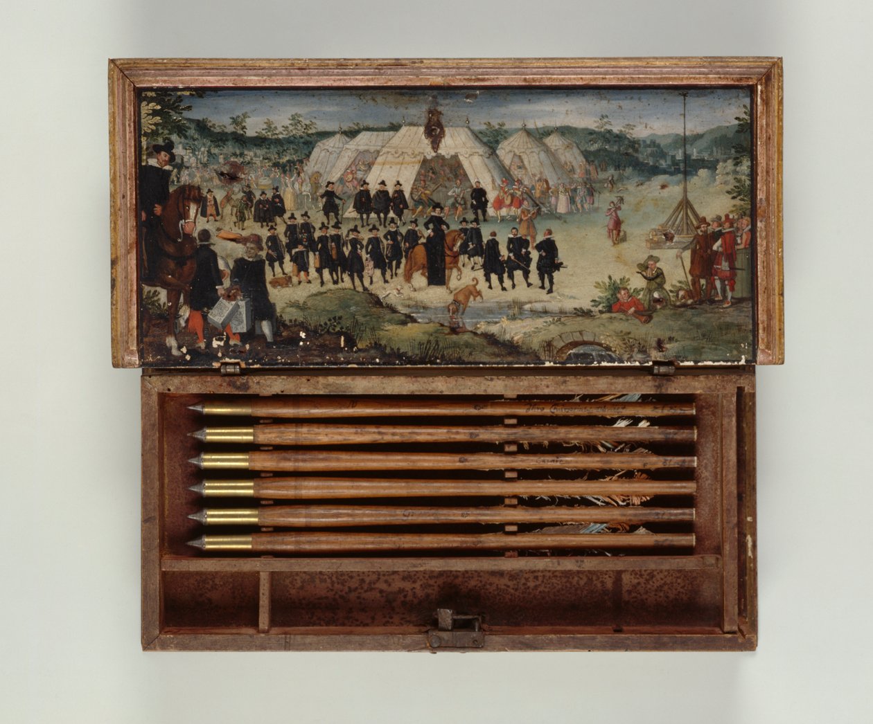 Otto von Hesse herceg számszeríjdoboza, 1615 (festett fa) (lásd még: 312140-312143) alkotó: German School